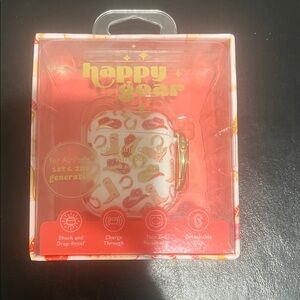 Happy Gear AirPods Case with Red and Gold Accents